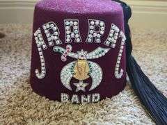 Shriners 'ARABA' Band Fez Hat
