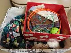 Pet Zone Bone Shaped Storage Containers, Qty 2, Storage Baskets And Assorted Pet Items