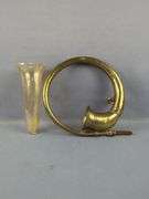 Antique Brass Car Horn And Vase