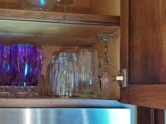 Glassware Including Martini Glasses, Pitcher, Wine Glasses And Acrylic Glasses