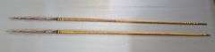 Tribal Style Spears With Woven Casing Over Shaft, 7' Long
