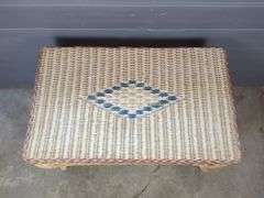Wicker Coffee Table with Shelf