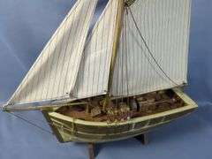 Detailed Model Sailboat Display Piece