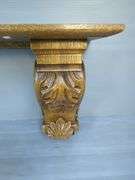 Decorative Wooden Wall Shelf With Carved Corbels