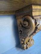 Decorative Wooden Wall Shelf With Carved Corbels