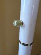 Mid-Century Style White Torchiere Floor Lamp