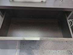 Modern Paper Tall Floor Lamp And Floating Cabinet, Bidder Responsible For Proper Removal,  Cabinets are Mounted To Wall.                                                                                                                                                                                                                                                                                                                                                                                                                                                                                                                                                                                                                                                                                                                                                                                                                                                                                                                