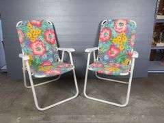 Floral Pattern Folding Chairs