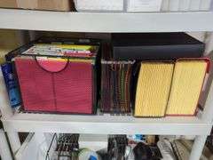 Office and Business Supplies Lot - File Folders, Paper Rolls, Accessories
