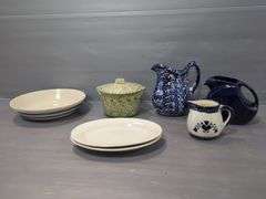 Fiesta Bowl, Pitchers, Ultima China Plates, and Robinson Ransbottom Covered Dish