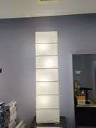Modern Paper Tall Floor Lamp And Floating Cabinet