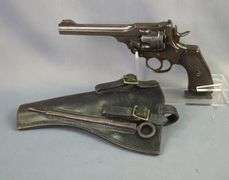 Webley MK VI .455 Webley Top Break 6-Shot Revolver SN# 348180, Dated 1918, Cleaning Rod, In Leather Holster