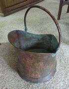 Copper Scuttle Bucket with Handle