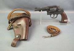 Smith & Wesson Victory Model .38 S&W Spl 6-Shot Revolver SN# 460169, In Leather Shoulder Holster
