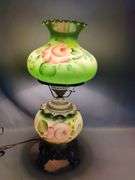 Hand Painted Floral Gone With Wind Style Lamp