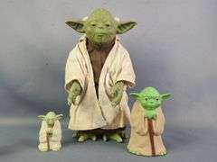 Star Wars Talking Yoda, Yoda Fortune Teller, Yoda Figure, Padme Amidala And Anakin Skywalker McDonald's Toys, And Star Wars Figures, Qty 3