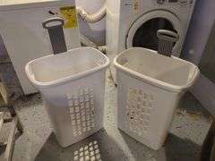 Laundry Day Rolling Cart and Two Plastic Baskets