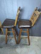 Bar Stools with Leatherette Seats