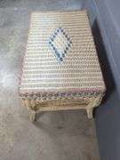 Wicker Coffee Table with Shelf