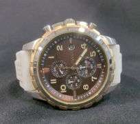 Men's Fossil Wrist Watch With Silicone Band
