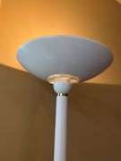 Mid-Century Style White Torchiere Floor Lamp