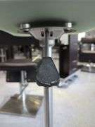 Jewell Adjustable Height Rolling Salon Table with Frosted Glass Top