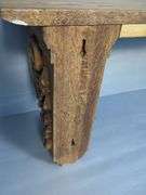 Decorative Wooden Wall Shelf With Carved Corbels