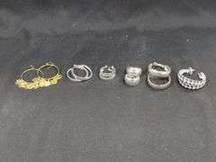 Ladies Hoop Earring Collection, Qty 14 Pair