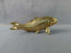 Brass Koi Fish Sculpture