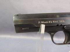 Hungarian P. Mod 37 7.65mm Pistol SN# 68972, 2 Total Mags, In Leather Holster On Belt With Nazi Buckle