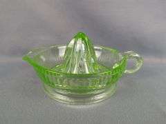 Uranium Glass Citrus Juicer