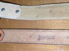 Two Leather Belts with Buckles  Tooled and Embossed