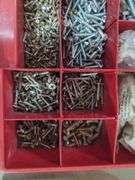 Two Organizer Boxes Filled with Screws, Nails and Hardware
