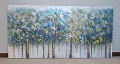 Abstract Trees Canvas Wall Art, 30" x 60"