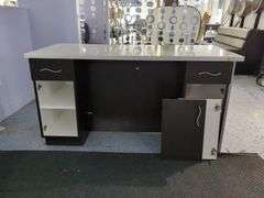 Reception or Salon Desk with Faux Stone Top
