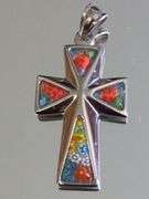 Sterling Silver Jewelry Including Pendants, Qty 2 And Earrings And Brighton Charm Bracelet, Murano Style Cross Pendant, Earrings And More