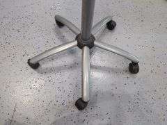 Jewell Adjustable Height Rolling Salon Table with Frosted Glass Top