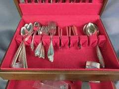 Towle Sterling Silver Flatware Set in Wooden Case