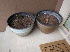 Decorative Planters, Qty 2
