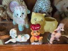 Plush Animals and Decorative Ceramic Figurines