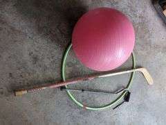 RBX Ball, Franklin Hockey Stick, Hula Hoop, and Exercise Rope