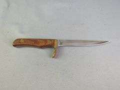 Max Smith Straightback Knife, 6" Blade, In Wood Scabbard, And Western Model S-W766 Straightback Knife, 5.75" Blade, In Leather Sheath