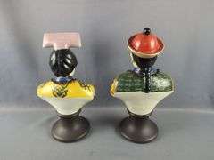 Hand Painted Porcelain Bust Figures