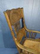 H.B. & W Co. Carved Wood Swivel Desk Chair