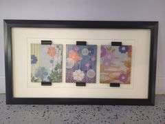 Framed Floral Triptych Wall Art