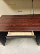 Desk With Overhead Storage, And 2 Drawer File Cabinet