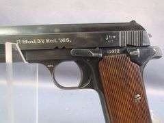 Hungarian P. Mod 37 7.65mm Pistol SN# 68972, 2 Total Mags, In Leather Holster On Belt With Nazi Buckle