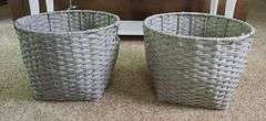 Pair of Woven Storage Baskets - 14" x 18"