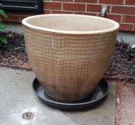 Glazed Ceramic Planter, 14" x 17"