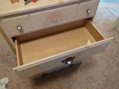 Five Drawer Dresser with Floral Design
